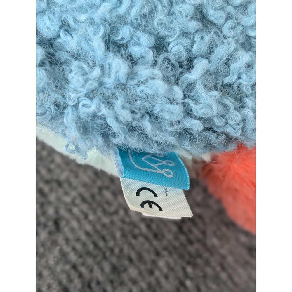 Manhattan Toy Co Sheldon Crab Coral Orange & Blue Plush Ocean Sea Kid Decor 11" - Picture 5 of 6